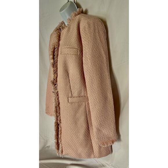 Venus Women Jacket Size 12 Pink Tweed -Open Front - Picture 4 of 16